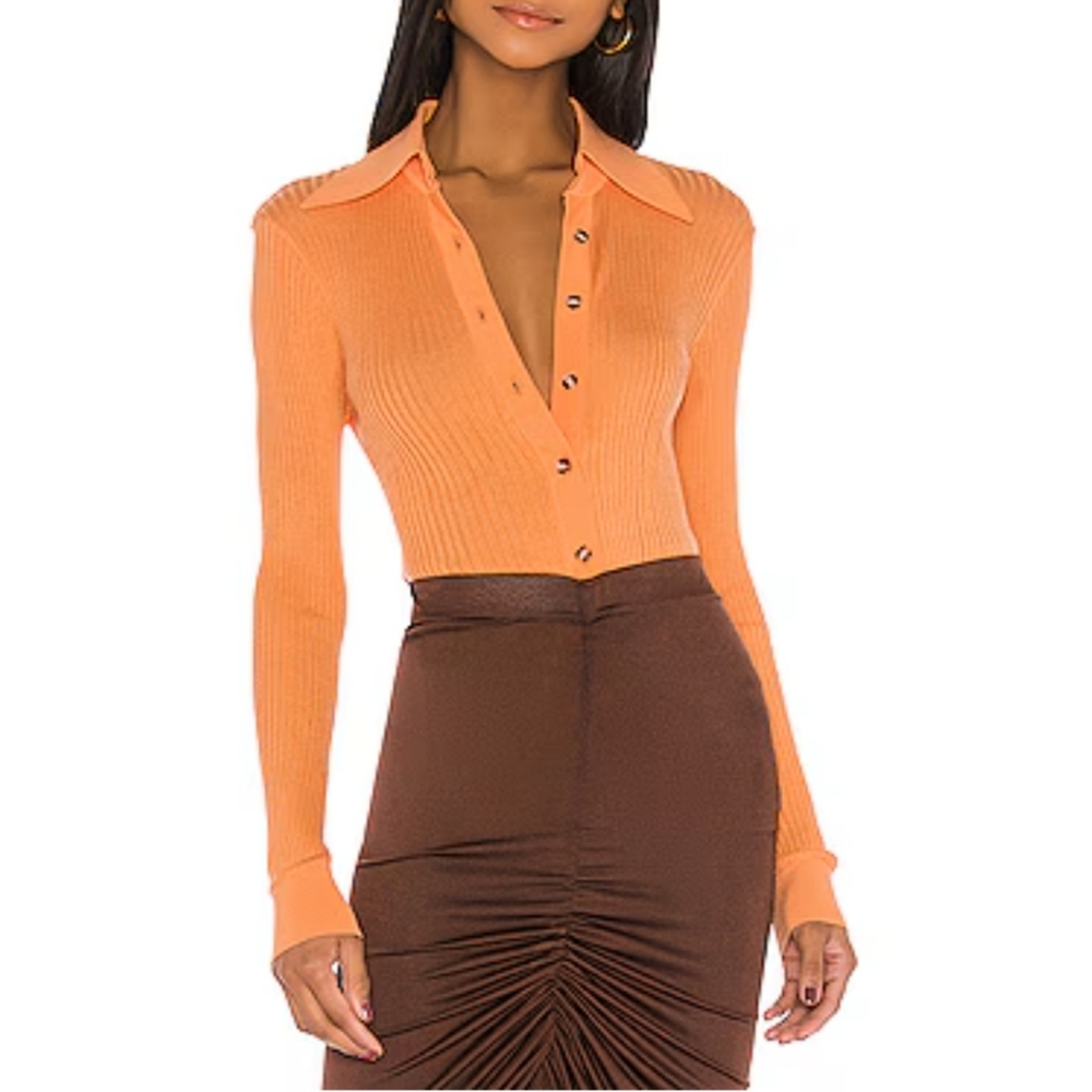 Dodo Bar Or Pata V knit shirt orange